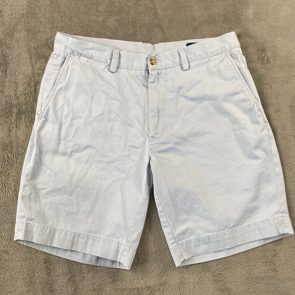 Polo Ralph Lauren Shorts Mens 33 Light Blue Classic Fit 9" Chino Cotton Twill
